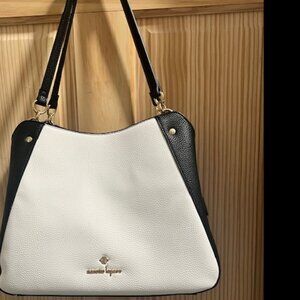 Nanette Lepore tote bag women's colorblock tote gold logo vegan leather unused